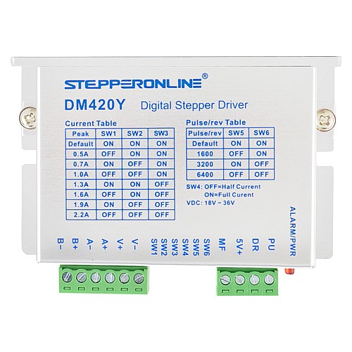 Cyfrowy sterownik krokowy serii Y 0.3-2.2A DC18V-36V dla silnika krokowego Nema 11, 14, 17 - DM420Y | StepperOnline