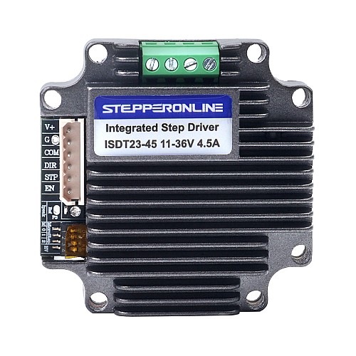 Zintegrowany sterownik silnika krokowego 1,0–4,5A 11–36V DC Niski poziom hałasu dla silnika krokowego NEMA 23 - ISDT23-45 | StepperOnline UK