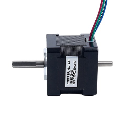 Podwójny wał Nema 14 1,8deg 18Ncm(25,5oz.in) 0,8A 35,2x35,2x34mm 4 przewody