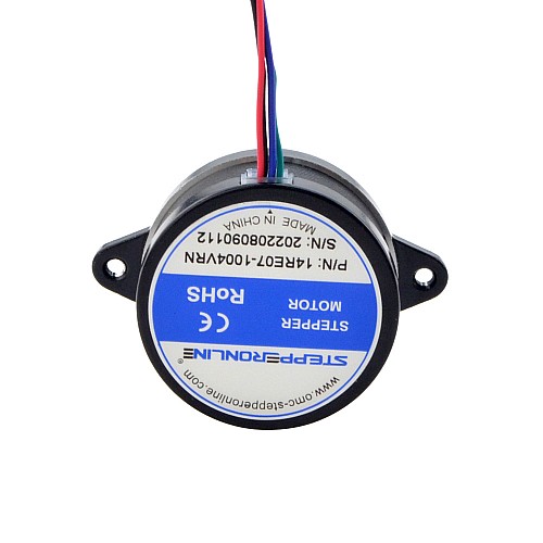 Seria E Okrągły Nema 14 Dwubiegunowy 0,9deg 8Ncm(11,33oz.in) 1,0A 36x17 mm 4 przewody