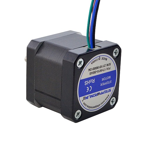 Nema 17 Dwubiegunowy 0,9deg 36Ncm(51oz.in) 0,9A 42x42x40 mm 4 przewody