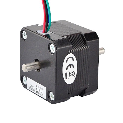 Podwójny wał Nema 17 Dwubiegunowy 1,8 st. 22Ncm(31,15oz.in) 1,33A 42x33 mm 4 przewody