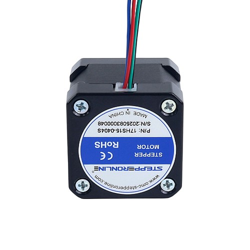 Nema 17 Dwubiegunowy 1,8deg 40Ncm(56,64oz.in) 0,4A 42x42x39 mm 4 przewody