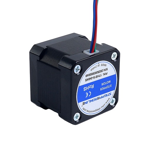 Nema 17 Dwubiegunowy 1,8deg 40Ncm(56,64oz.in) 0,4A 42x42x39 mm 4 przewody