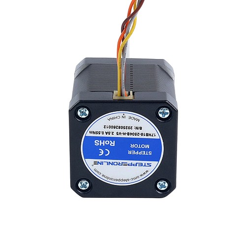 Silnik Krokowy Nema 17 Wysokotemperaturowy 55Ncm(77,93oz.in) 80mm Wał typu D Φ5mm Klasa Izolacji H 180C - 17HS19-2504S-H-V5 | StepperOnline Silnik Krokowy Nema 17 Wysokotemperaturowy 55Ncm(77,93oz.in) 80mm Wał typu D Φ5mm Klasa Izolacji H 180C - 17HS19-2504S-H-V5 | StepperOnline