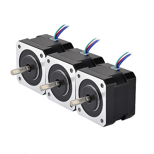 3PCS Nema 17 Bipolar 1,8deg 26Ncm(36,82oz.in) 0,4A 42x42x34mm 4 przewody