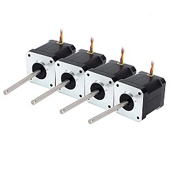 4pcs Nema 17 Wysokotemperaturowy silnik krokowy 55Ncm (77,93uncji) 55mm okrągły wał, klasa izolacji H 180C