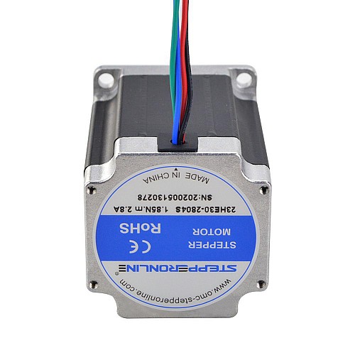 Seria E Nema 23 Dwubiegunowy 1,8deg 1,85Nm(261,98oz.in)2,8A 57x57x76mm 4 przewody