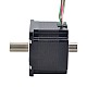Silnikz podwójnym wałem Nema 23 z wałem drążonym Bipolarny 0,78Nm(110,5oz.in) 2,0A