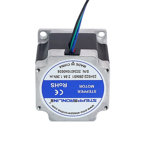 Nema 23 Dwubiegunowy 1,26Nm(178,4oz.in) 2,8A 57x56 mm 4 przewody Φ6 mm Wał