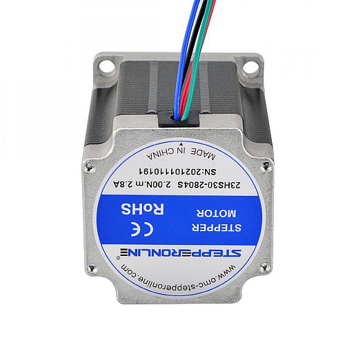 Nema 23 Dwubiegunowy 1,8deg 1.9Nm(269.06oz.in) 2,8A 57x57x76 mm 4 przewody