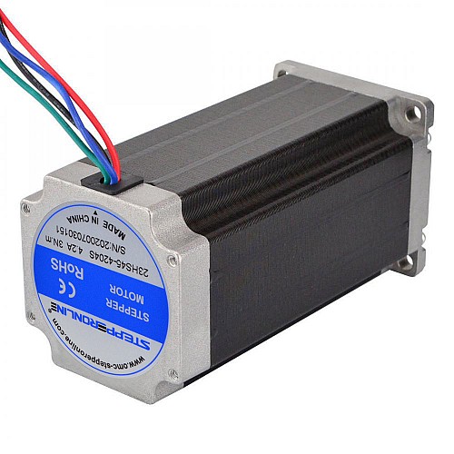 Nema 23 bipolarny 3Nm(425oz.in) 4.2A 57x57x114mm 4 przewody silnik krokowy CNC
