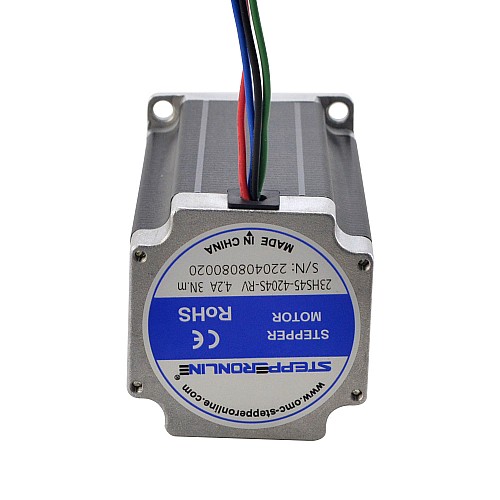 Silnik krokowy Nema 23 3Nm(425oz.in) z wałem 9mm do reduktora prędkości przekładni ślimakowejNmRV30