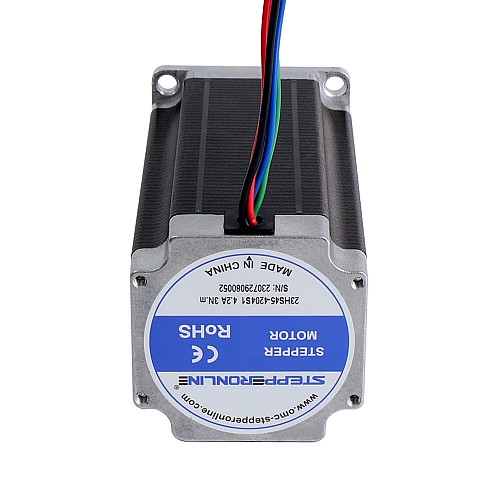 Nema 23 bipolarny 3Nm(425oz.in) 8mm średnica 4.2A 57x57x113mm 4 przewody silnik krokowy