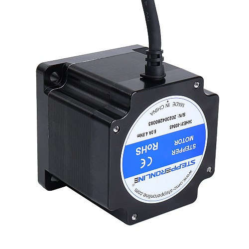 silnik Nema 34 Bipolarny 1,8deg 4,8Nm(679,74oz.in) 6,0A 86x86x80 mm 4 przewody silnik Nema 34 Bipolarny 1,8deg 4,8Nm(679,74oz.in) 6,0A 86x86x80 mm 4 przewody