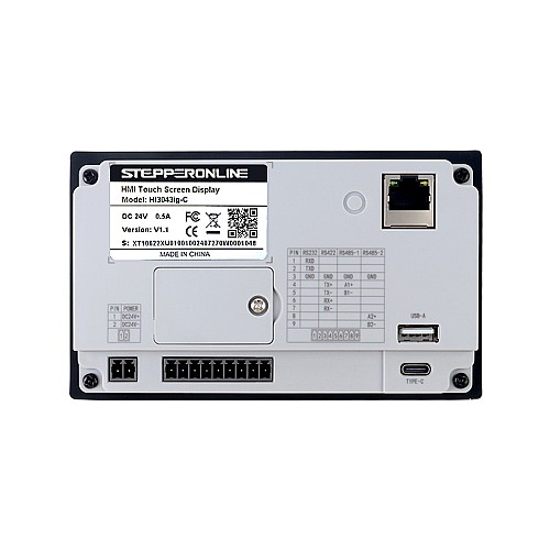 4,3 480x272px Port szeregowy RS-485 i USB 128MB/FLASH 128MB/pamięć Ekran dotykowy HMI Wyświetlacz LED - HI3043ig-C | StepperOnline