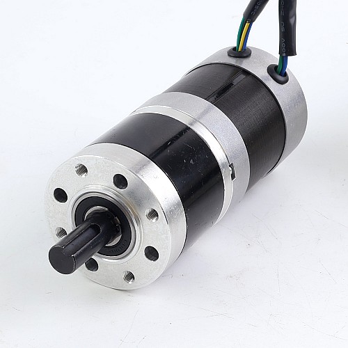 Używany - Zasoby z CN - Okrągły silnik BLDC z przekładnią 24V 101W 6,90Nm(977,12oz.in) Okrągła przekładnia planetarna 27:1 - 57BYA74-24-01-PG27-USED | StepperOnline