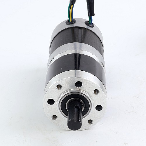 Używany - Zasoby z CN - Okrągły silnik BLDC z przekładnią 24V 101W 6,90Nm(977,12oz.in) Okrągła przekładnia planetarna 27:1 - 57BYA74-24-01-PG27-USED | StepperOnline